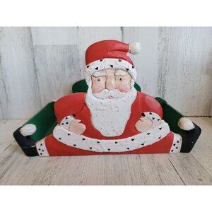 Vintage wooden Santa claus carrying box home‎ decor xmas